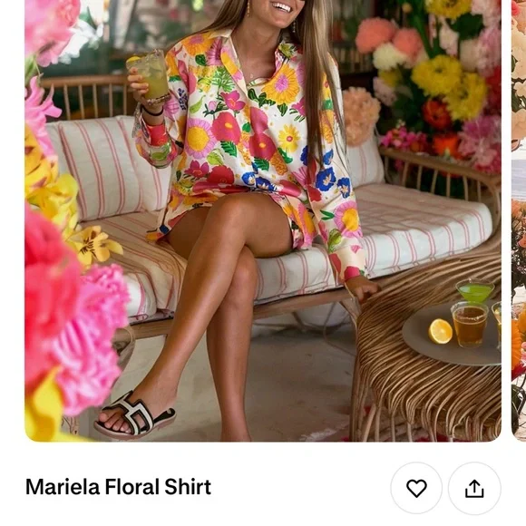 Vilagallo Vibrant Floral Long Sleeve Blouse - Picture 3 of 3